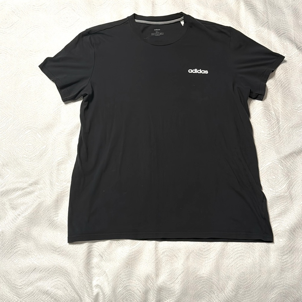 Adidas, extra large, black-and-white with logo, T-shirt.